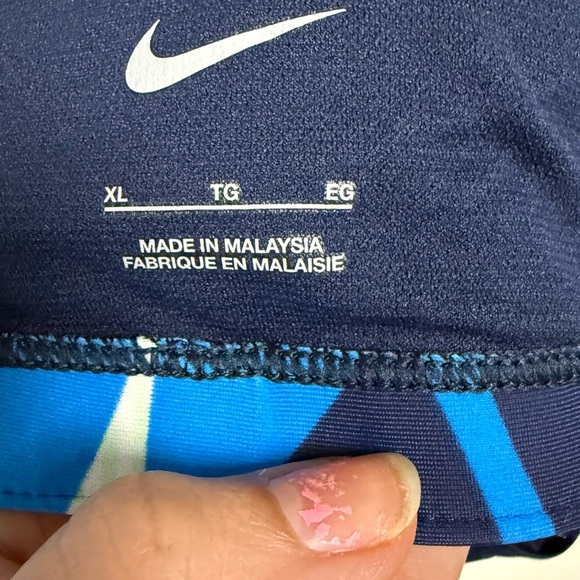 Nike Dark Blue Swimsuit with Patterned Accents - Picture 8 of 9